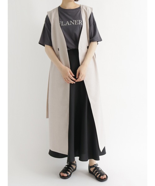 Samansa Mos2 blue(サマンサモスモスブルー)の「フレアロングスカート(スカート・レディース・ブラック/グリーン/マスタード・フリ-)」の17枚目の写真