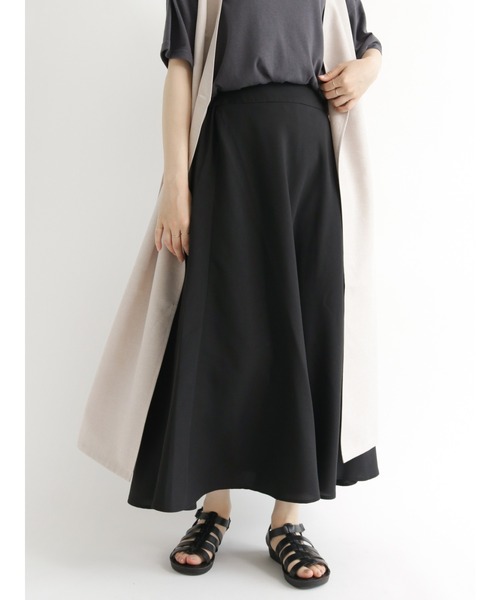 Samansa Mos2 blue(サマンサモスモスブルー)の「フレアロングスカート(スカート・レディース・ブラック/グリーン/マスタード・フリ-)」の19枚目の写真