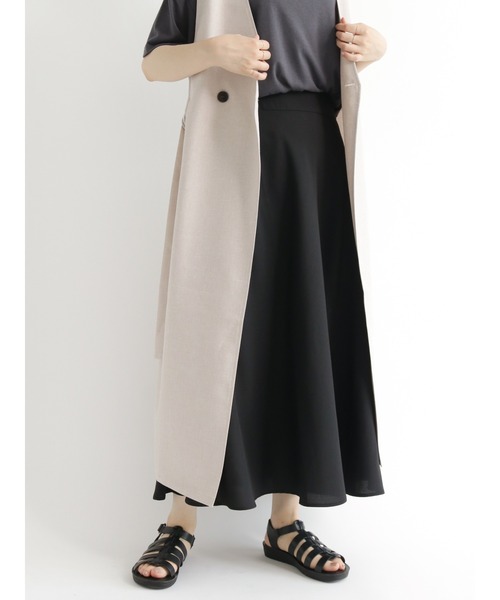 Samansa Mos2 blue(サマンサモスモスブルー)の「フレアロングスカート(スカート・レディース・ブラック/グリーン/マスタード・フリ-)」の20枚目の写真