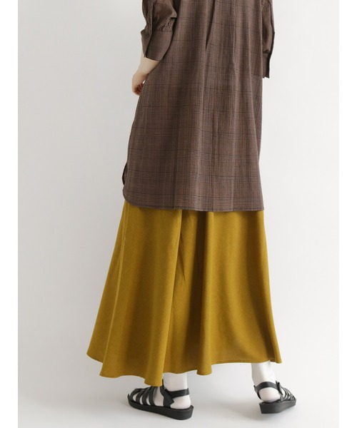 Samansa Mos2 blue(サマンサモスモスブルー)の「フレアロングスカート(スカート・レディース・ブラック/グリーン/マスタード・フリ-)」の8枚目の写真