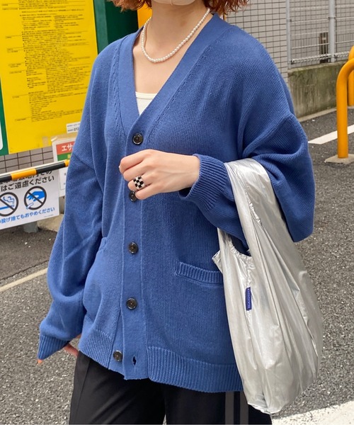 CPCM（シーピーシーエム）の「強撚カーディガン（カーディガン/ボレロ・メンズ・グレー/ブルー/グリーン・MEDIUM/LARGE）」の3枚目の写真