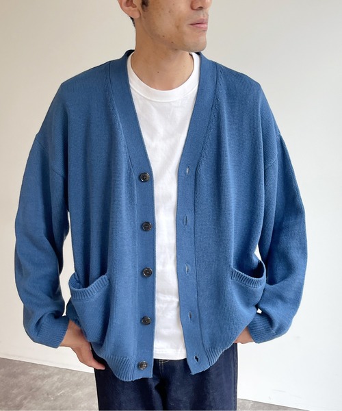 CPCM（シーピーシーエム）の「強撚カーディガン（カーディガン/ボレロ・メンズ・グレー/ブルー/グリーン・MEDIUM/LARGE）」の14枚目の写真