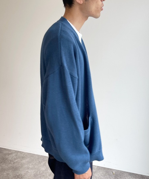 CPCM（シーピーシーエム）の「強撚カーディガン（カーディガン/ボレロ・メンズ・グレー/ブルー/グリーン・MEDIUM/LARGE）」の16枚目の写真