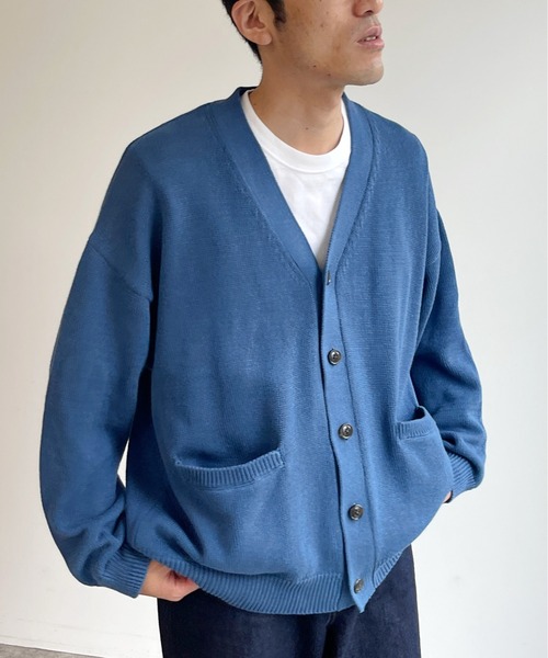 CPCM（シーピーシーエム）の「強撚カーディガン（カーディガン/ボレロ・メンズ・グレー/ブルー/グリーン・MEDIUM/LARGE）」の15枚目の写真