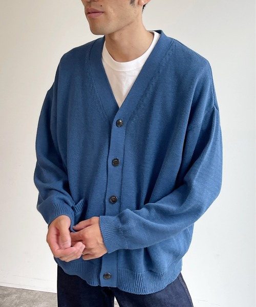 CPCM（シーピーシーエム）の「強撚カーディガン（カーディガン/ボレロ・メンズ・グレー/ブルー/グリーン・MEDIUM/LARGE）」の17枚目の写真