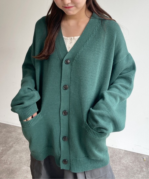 CPCM（シーピーシーエム）の「強撚カーディガン（カーディガン/ボレロ・メンズ・グレー/ブルー/グリーン・MEDIUM/LARGE）」の8枚目の写真