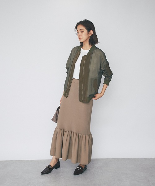 RIVE DROITE（リヴドロワ）の「リブマーメイドスカート（スカート・レディース・チャコールグレー/モカ・FREE）」の21枚目の写真