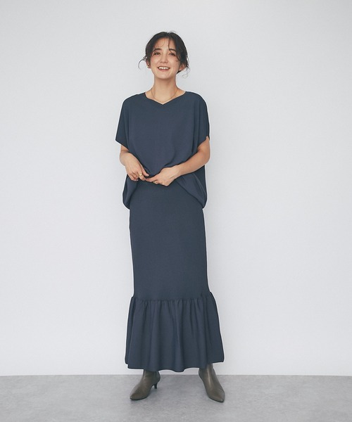 RIVE DROITE（リヴドロワ）の「リブマーメイドスカート（スカート・レディース・チャコールグレー/モカ・FREE）」の11枚目の写真