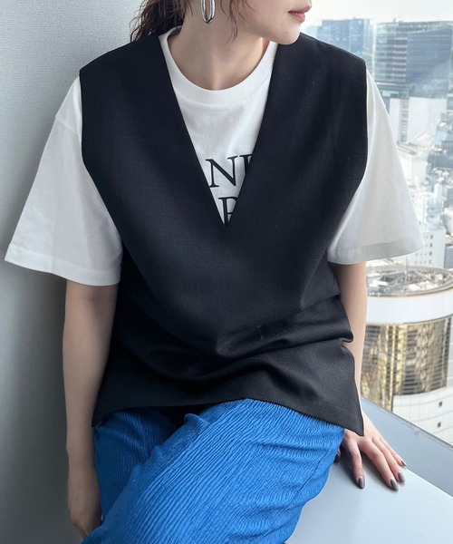 LOHEN カシミヤベスト hana 様専用 lohen ローヘン カシミヤVネックベスト グレー - メルカリ