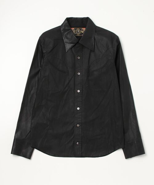ROEN（ロエン）の「ROEN/ロエン/CRACK COATING SHIRTS（シャツ 