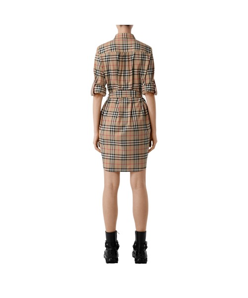 BURBERRY（バーバリー）の「ヴィンテージチェック ストレッチコットン タイウエスト シャツドレス（シャツワンピース・レディース・ベージュ系・4/6/8）」の5枚目の写真