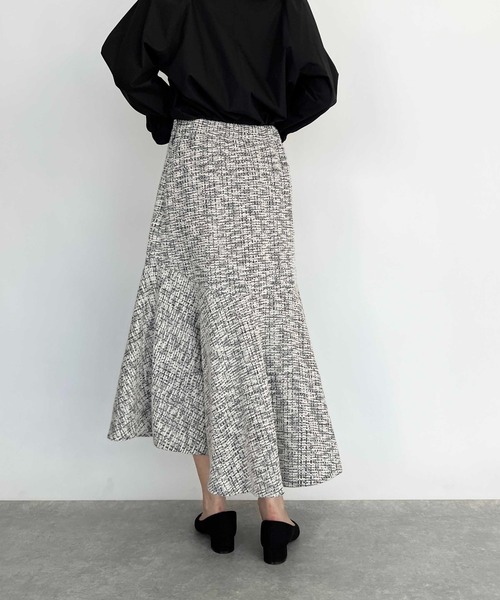 PICCIN（ピッチン）の「カットツイードマーメイドスカート（スカート・レディース・パープル/エメラルド・M）」の12枚目の写真