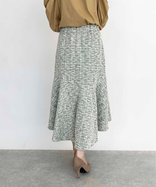 PICCIN（ピッチン）の「カットツイードマーメイドスカート（スカート・レディース・パープル/エメラルド・M）」の16枚目の写真