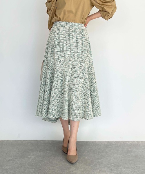 PICCIN（ピッチン）の「カットツイードマーメイドスカート（スカート・レディース・パープル/エメラルド・M）」の13枚目の写真