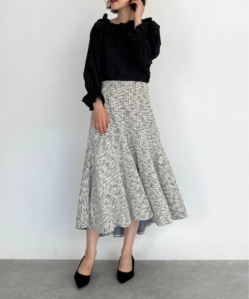 PICCIN（ピッチン）の「カットツイードマーメイドスカート（スカート・レディース・パープル/エメラルド・M）」の18枚目の写真