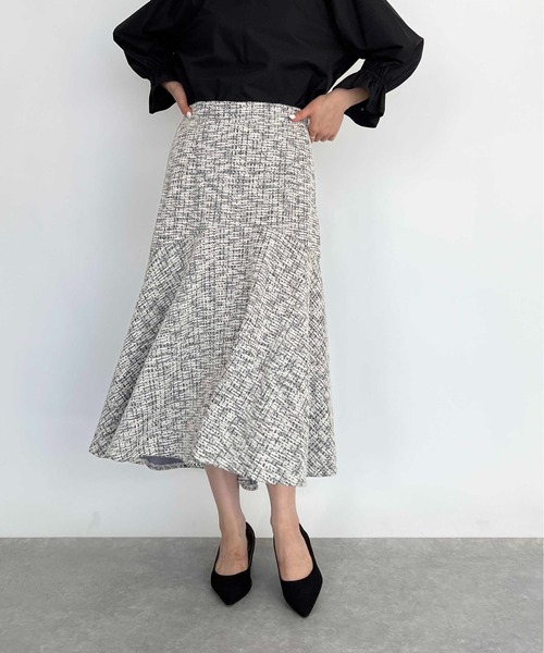 PICCIN（ピッチン）の「カットツイードマーメイドスカート（スカート・レディース・パープル/エメラルド・M）」の8枚目の写真