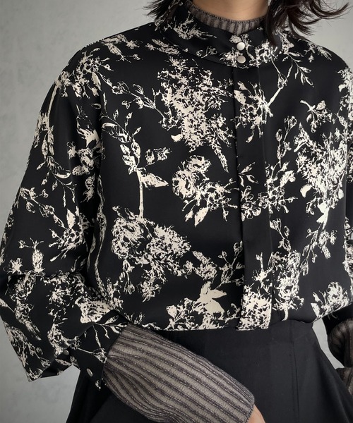&g'aime(アンジェム)の「【&g'aime】花柄プリントシャツ &g'aime(アンジェム)の「【&g'aime】花柄プリントシャツ