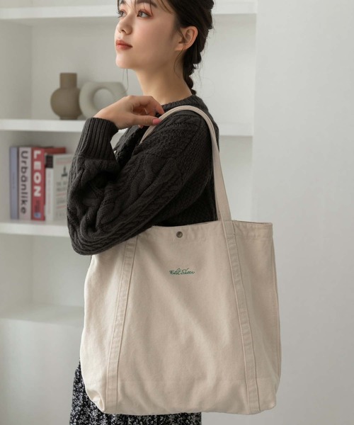Edit Sheen(エディットシーン)の「ロゴ刺繍キャンバストートバッグ(トートバッグ・レディース・ブラック/ネイビー/アイボリー・FREE)」の2枚目の写真