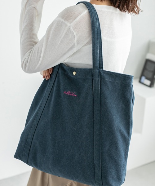 Edit Sheen(エディットシーン)の「ロゴ刺繍キャンバストートバッグ(トートバッグ・レディース・ブラック/ネイビー/アイボリー・FREE)」の13枚目の写真