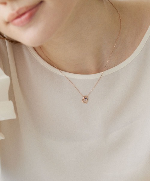 【4℃/9月誕生石】K10 ピンクゴールド ネックレス 9月誕生石】K10ピンクゴールド ネックレス（ネックレス）｜4