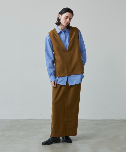 Aunt Marie's（アントマリーズ）の「コーデュロイ深Vネックベスト（ベスト・レディース・ブラック/ブラウン/アイボリー/レオパード・FREE）」の17枚目の写真