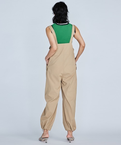 DOUBLE STANDARD CLOTHING（ダブルスタンダードクロージング）の「タスランタイプライターオールインワン（つなぎ/オールインワン・レディース・ブラック/ベージュ・38/36）」の11枚目の写真