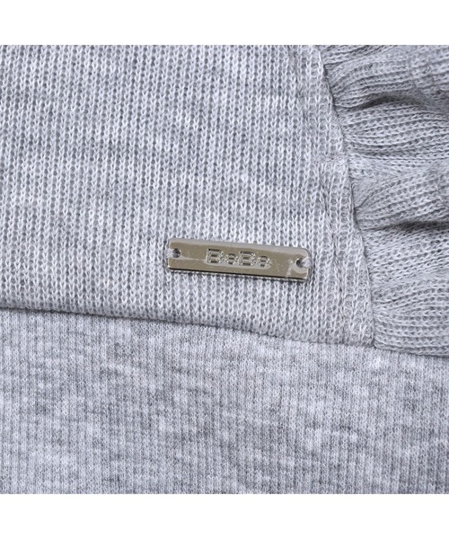 BeBe（ベベ）の「BeBe/ローゲージワッフル取り外し可能フード付きフリルポケットパーカー(90~150cm)（パーカー・キッズ・ブルー/グレー・130/140/150/120/100/110/90）」の11枚目の写真