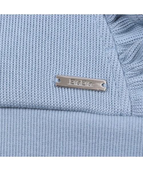 BeBe（ベベ）の「BeBe/ローゲージワッフル取り外し可能フード付きフリルポケットパーカー(90~150cm)（パーカー・キッズ・ブルー/グレー・130/140/150/120/100/110/90）」の18枚目の写真