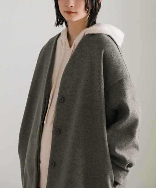 select MOCA(セレクトモカ)の「ニットフーディープルオーバー(ニット/セーター・レディース・アイボリー/グレー/カーキオリーブ・FREE)」の18枚目の写真
