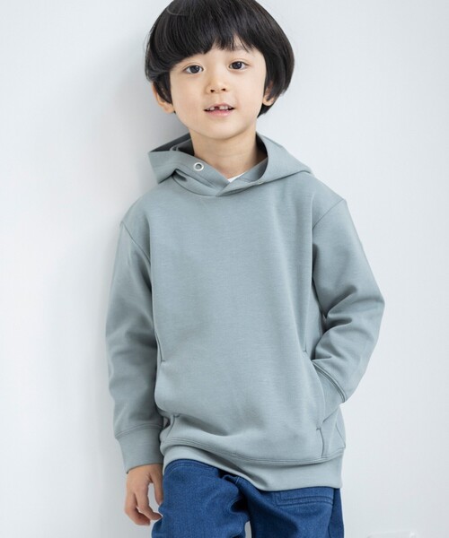 THE SHOP TK （ザ ショップ ティーケー ）の「【110-140】【親子リンク】ダンボールプルパーカ（パーカー・キッズ・グリーン系/ライトオレンジ系/ブラウン系その他/オフホワイト・11/12/13/14）」の5枚目の写真