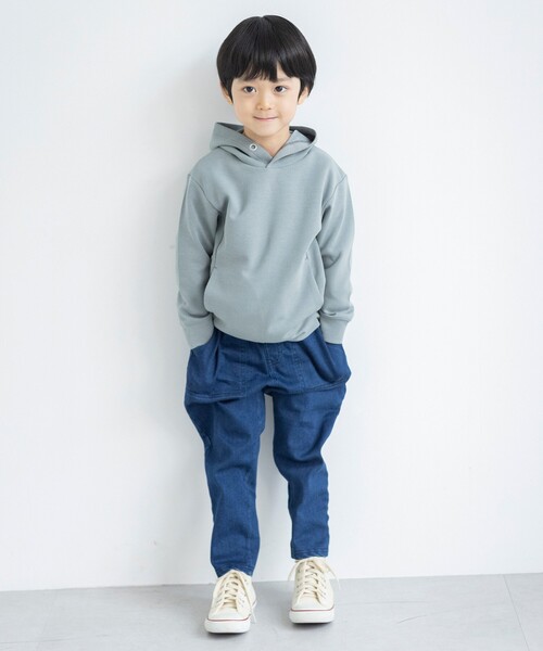THE SHOP TK （ザ ショップ ティーケー ）の「【110-140】【親子リンク】ダンボールプルパーカ（パーカー・キッズ・グリーン系/ライトオレンジ系/ブラウン系その他/オフホワイト・11/12/13/14）」の9枚目の写真