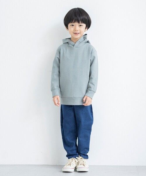 THE SHOP TK （ザ ショップ ティーケー ）の「【110-140】【親子リンク】ダンボールプルパーカ（パーカー・キッズ・グリーン系/ライトオレンジ系/ブラウン系その他/オフホワイト・11/12/13/14）」の10枚目の写真