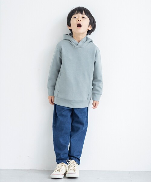 THE SHOP TK （ザ ショップ ティーケー ）の「【110-140】【親子リンク】ダンボールプルパーカ（パーカー・キッズ・グリーン系/ライトオレンジ系/ブラウン系その他/オフホワイト・11/12/13/14）」の11枚目の写真