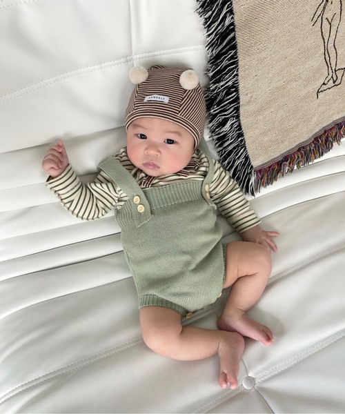 SANSeLF（サンセルフ）の「サスペンダーカラーパンツ 【SANSeLF】sank23s001（その他ベビー用品・キッズ・マスタード/ライトグリーン/ライトグレー/ブラウン・S）」の4枚目の写真