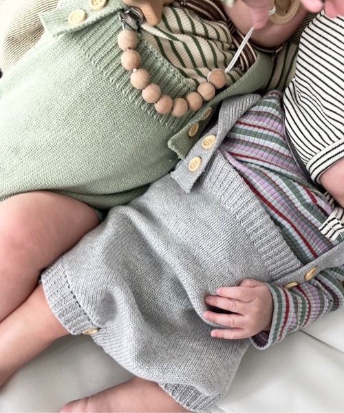 SANSeLF（サンセルフ）の「サスペンダーカラーパンツ 【SANSeLF】sank23s001（その他ベビー用品・キッズ・マスタード/ライトグリーン/ライトグレー/ブラウン・S）」の16枚目の写真