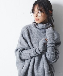 CHIC STYLE | ＜大きいサイズ＞アームウォーマー付ポンチョニット シックスタイル(ニット/セーター)