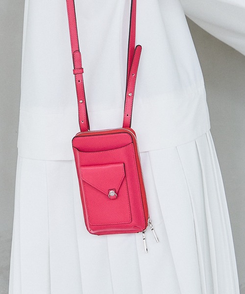 casane（カサネ）の「マルチスマホストラップケース（ショルダーバッグ・レディース・ベージュ/ピンク/ブラック・FREE）」の11枚目の写真