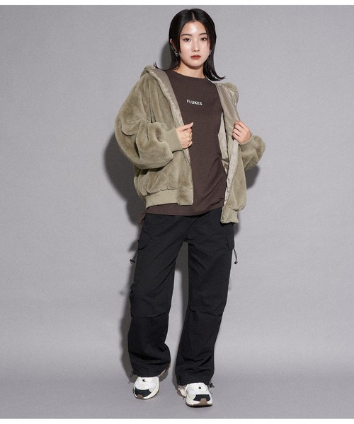 ANAP（アナップ）の「ファージップブルゾン（ブルゾン・レディース・ブラック/ブルー/モカ・FREE）」の9枚目の写真