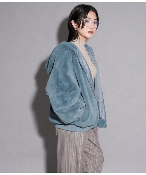 ANAP（アナップ）の「ファージップブルゾン（ブルゾン・レディース・ブラック/ブルー/モカ・FREE）」の7枚目の写真