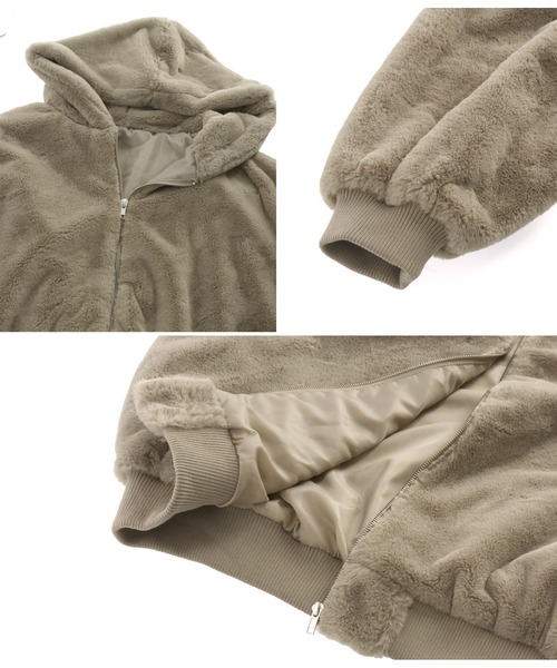 ANAP（アナップ）の「ファージップブルゾン（ブルゾン・レディース・ブラック/ブルー/モカ・FREE）」の15枚目の写真