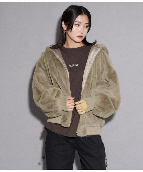 ANAP（アナップ）の「ファージップブルゾン（ブルゾン・レディース・ブラック/ブルー/モカ・FREE）」の19枚目の写真