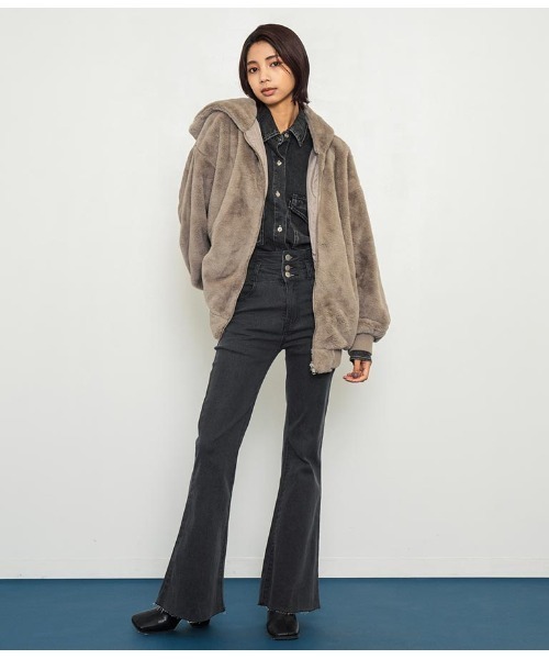 ANAP（アナップ）の「ファージップブルゾン（ブルゾン・レディース・ブラック/ブルー/モカ・FREE）」の17枚目の写真