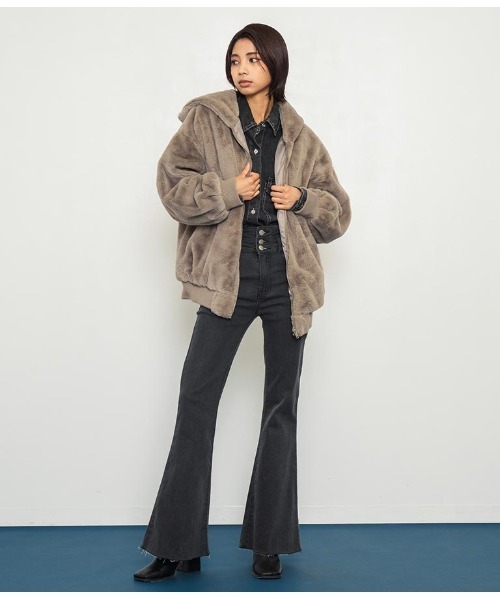 ANAP（アナップ）の「ファージップブルゾン（ブルゾン・レディース・ブラック/ブルー/モカ・FREE）」の18枚目の写真