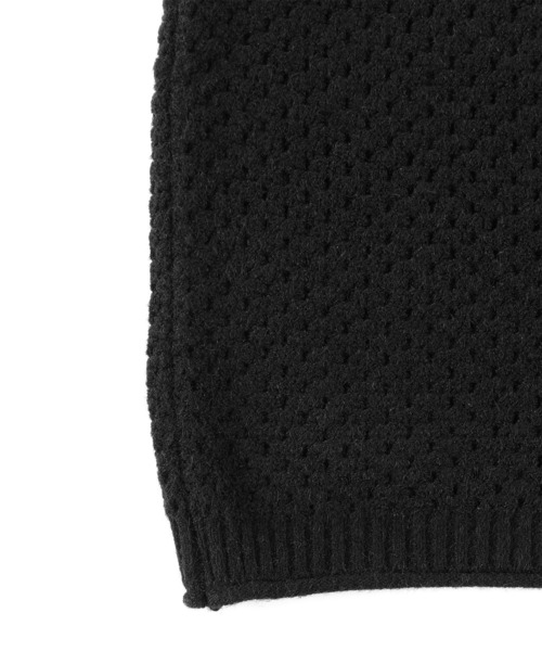 Figments（フィグメンツ）の「メッシュニットベスト（ベスト・レディース・オフホワイト/ブラック・FREE）」の6枚目の写真