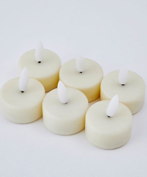 TIMELESS COMFORT(タイムレスコンフォート)の「Horn Please MADE(ホーンプリーズメイド)LEDティーライトキャンドル 6pcs(キャンドル・レディース・ホワイト・ONE SIZE)」の2枚目の写真