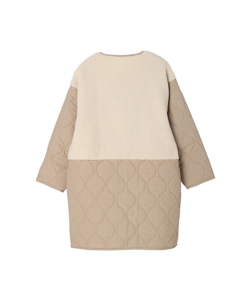 koe（コエ）の「ボア切り替えキルティングコート（ノーカラーコート・レディース・アイボリー/ブラック/カーキ・FREE）」の20枚目の写真