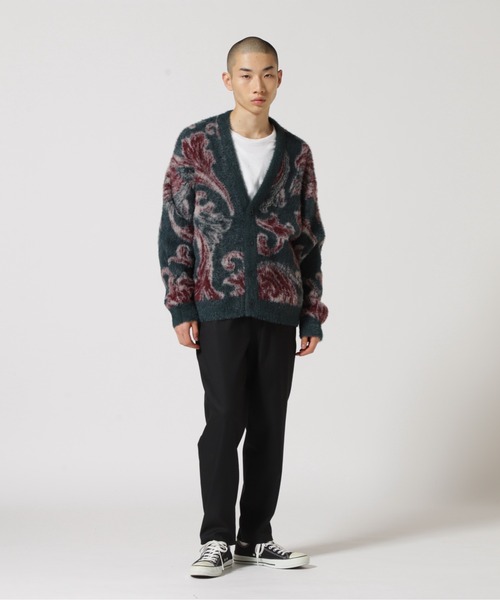 LUSOR(ルーソル)の「LUSOR(ルーソル)Nylon Shaggy CD ナイロンシャギーカーディガン(カーディガン/ボレロ・メンズ・グリーン/ブラック・M/L)」の4枚目の写真