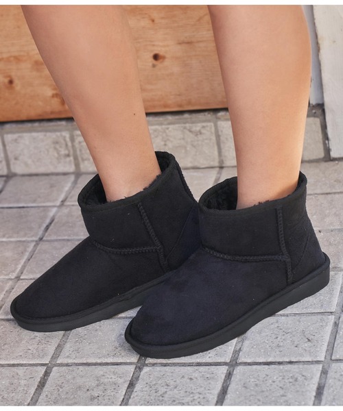 anap mimpi（アナップミンピ）の「ショートムートンブーツ（ブーツ・レディース・ブラウン/キャメル/ブラック・M/L/LL/S）」の2枚目の写真