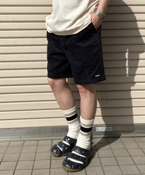 rip curl(リップカール)の「RIP CURL/リップカール ハーフパンツ コーデュロイ ウエスト紐 コットン 00XMWS(その他パンツ・メンズ・ブラック/ブルー・M/S)」の2枚目の写真