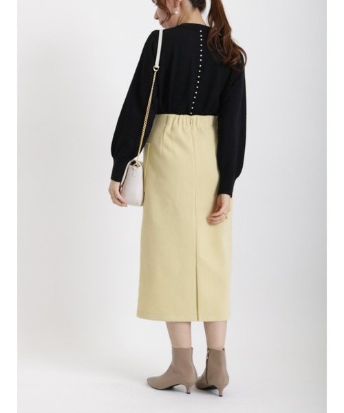 Te chichi（テチチ）の「バックパールニット（ニット/セーター・レディース・ブラック/オフホワイト/グレー・ﾌﾘ-）」の6枚目の写真